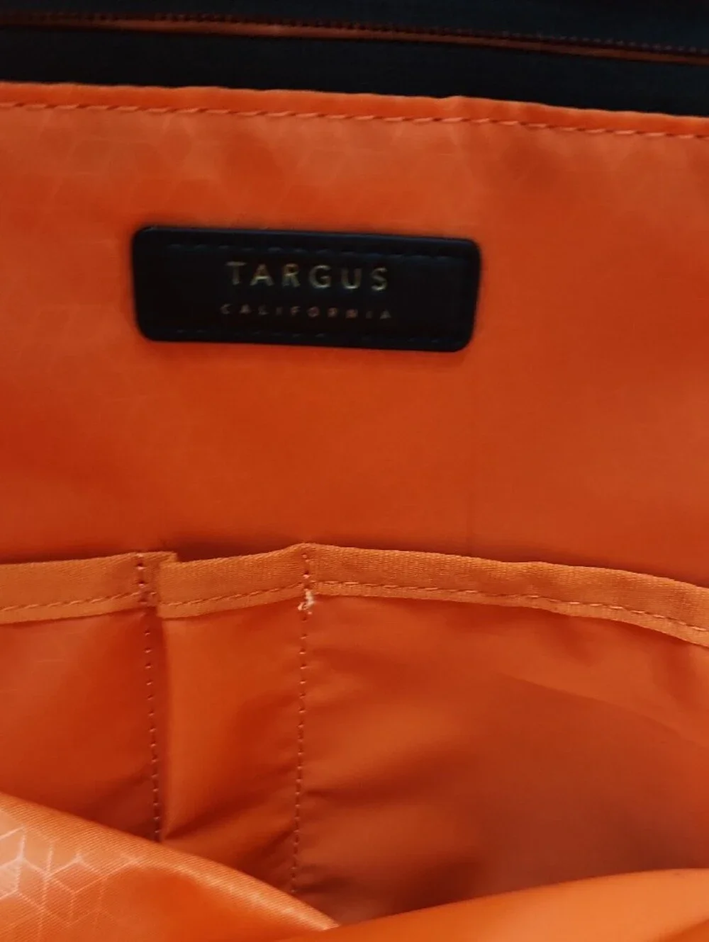 Targus Black Laptop Backpack with Gold Hardware